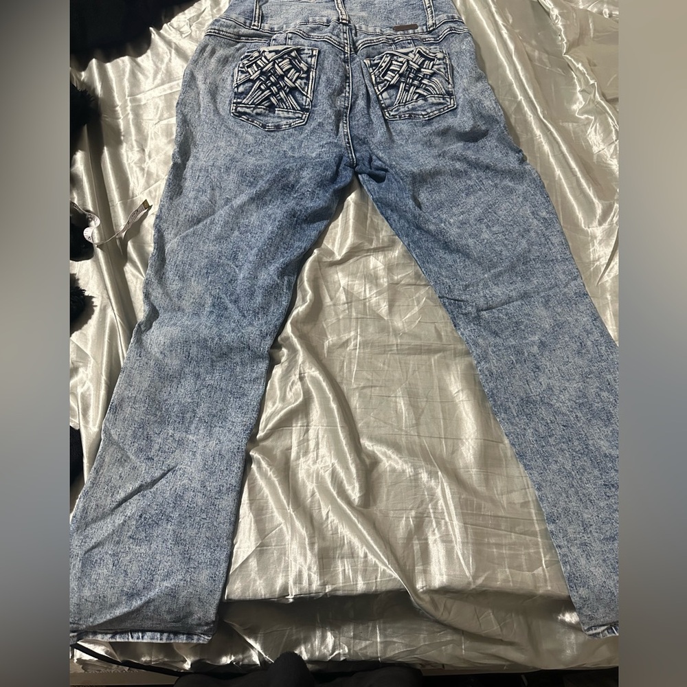 Moda Xpress Size 15 Flare Jeans Light Blue Y2K Bootcut Woven Pockets